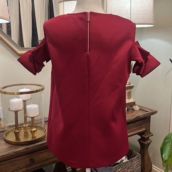 Ted Baker London Cold Shoulder Bow Sleeves Ted Size 4/US 10 - Picture 5 of 8